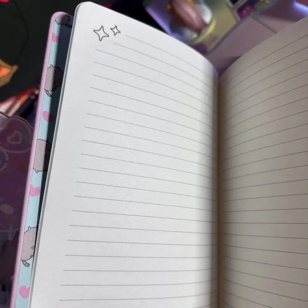 Pusheen Notebook Hi Pink Lined Journal Diary 160 Pages 2025 Casebound Elastic